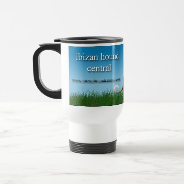 Ibizan Hound Central Travel Mug (Left)