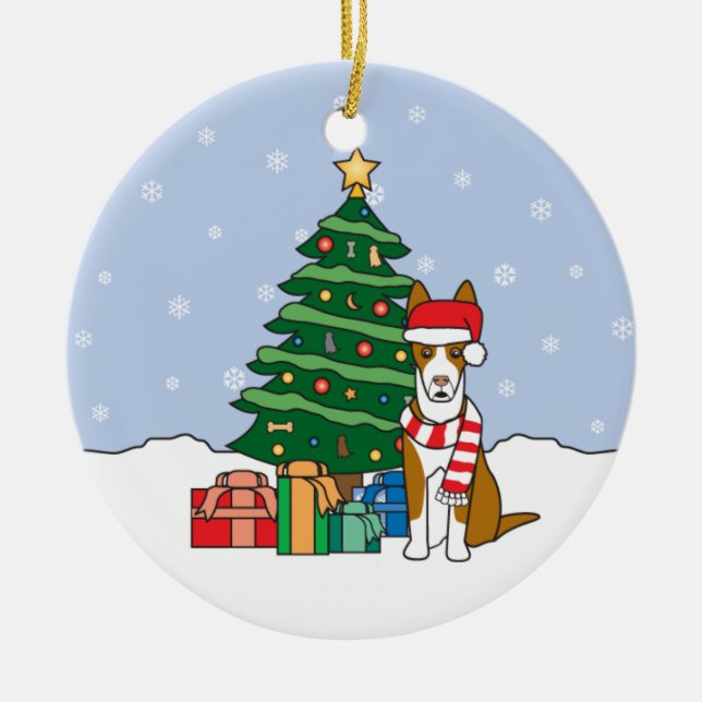 Ibizan Hound Christmas Ornament (Front)