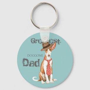 Ibizan Hound Dad Key Ring
