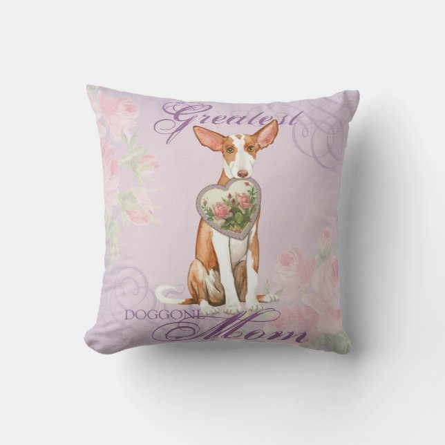 Ibizan Hound Heart Mum Cushion (Front)