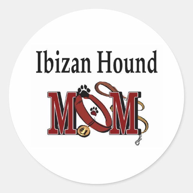 Ibizan Hound Mum Sticker (Front)