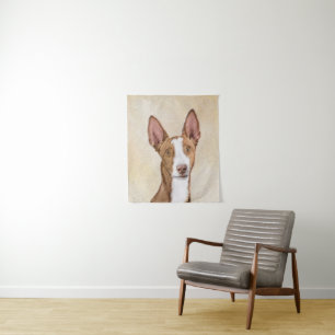 Ibizan Hound Painting - Cute Original Dog Art Tapestry