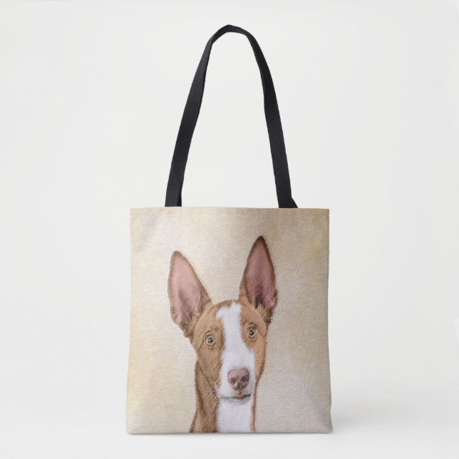 Ibizan Hound Painting - Cute Original Dog Art Tote Bag (Front)