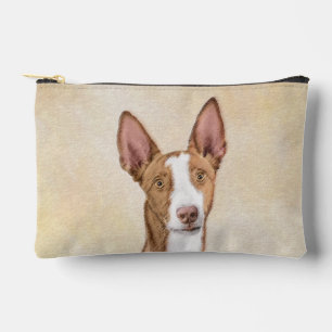 Ibizan Hound Painting Smooth Red Original Dog Art Accessory Pouch