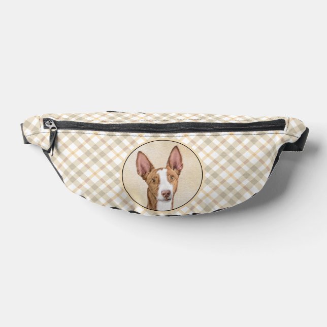 Ibizan Hound Painting Smooth Red Original Dog Art Bum Bags (Lay Down)