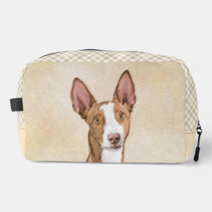 Ibizan Hound Painting Smooth Red Original Dog Art Dopp Kit