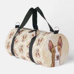 Ibizan Hound Painting Smooth Red Original Dog Art Duffle Bag