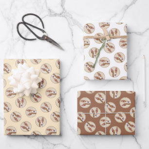 Ibizan Hound Painting Smooth Red Original Dog Art Wrapping Paper Sheet