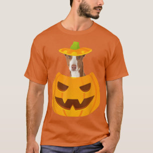 Ibizan Hound Peeking out of JackoLantern T-Shirt