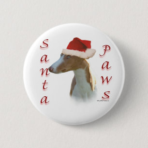 Ibizan Hound Santa Paws 6 Cm Round Badge