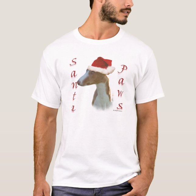 Ibizan Hound Santa Paws T-Shirt (Front)