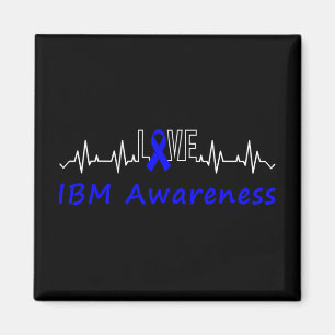 Ibm Awareness Blue Ribbon Love Heartbeat Support Q Magnet