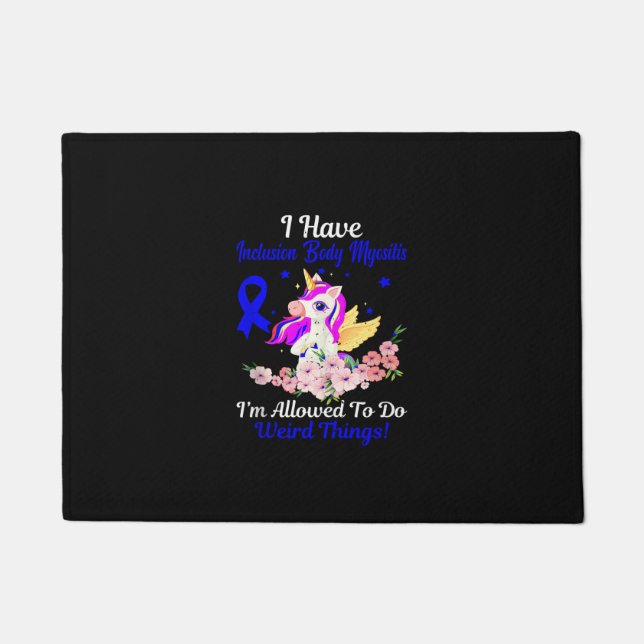 IBM Awareness Funny Unicorn Friend Family Support  Doormat (Front)