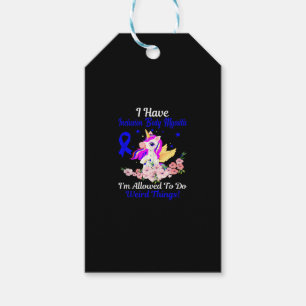 IBM Awareness Funny Unicorn Friend Family Support  Gift Tags