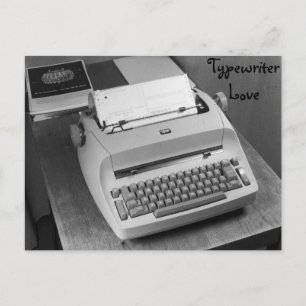 IBM Typewriter Love Postcard