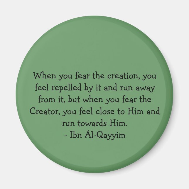 Ibn Al-Qayyim Quote Fridge Magnet (Front)