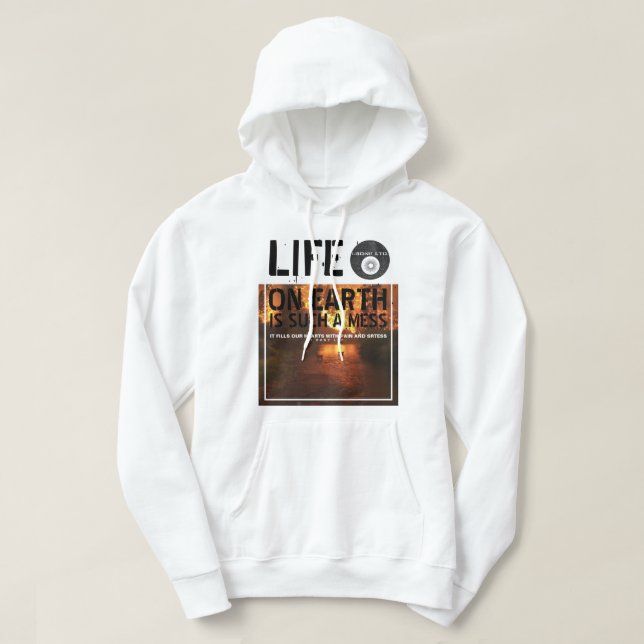 IBONELTD. LIFE ON EARTH 4  HOODIE (Design Front)