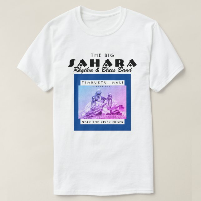 IBONELTD. THE BIG SAHARA R&B BAND bl T-Shirt (Design Front)
