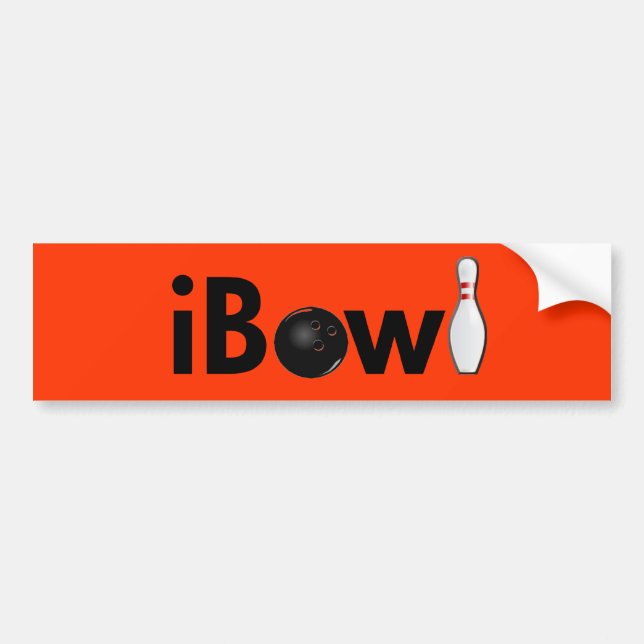 iBowl (ball pin) Bumper Sticker (Front)