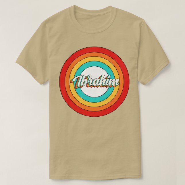 Ibrahim Name Shirt Vintage Ibrahim Circle (Design Front)