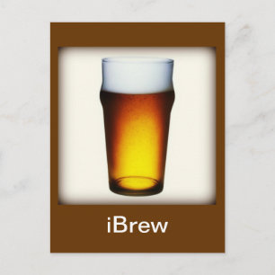 iBrew Ale Glass Postcard
