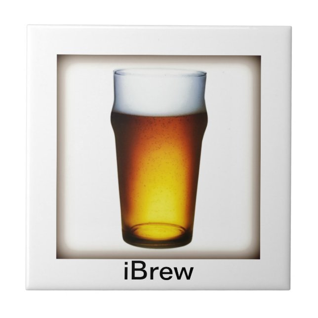 iBrew Ale Glass Tile (Front)