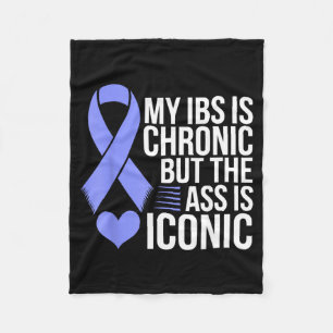 Ibs Awareness Month Irritable Bowel Syndrome Fleece Blanket