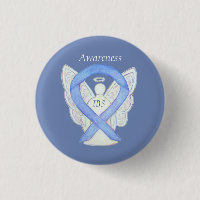 IBS Awareness Ribbon Periwinkle Guardian Angel Pin