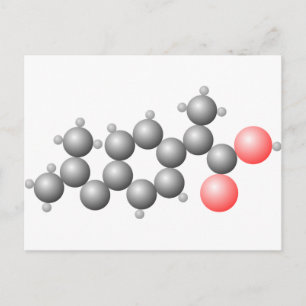 Ibuprofen Molecule Structure Postcard