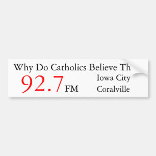 IC/ Coralville Catholic Radio Bumper Sticker