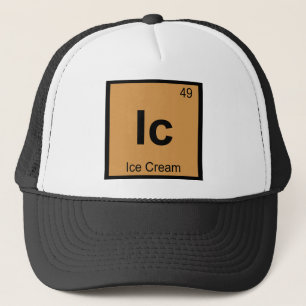 Ic - Ice Cream Chemistry Periodic Table Symbol Trucker Hat