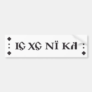 ic xc ni ka bumper sticker dark grey / black