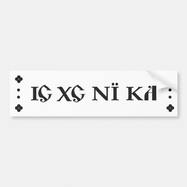 ic xc ni ka bumper sticker dark grey / black (Front)