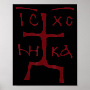 Ic Xc Nika Cross Christian Orthodox Funny Christog Poster