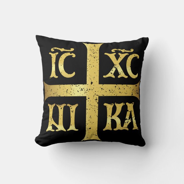 IC XC NIKA JESUS CHRIST CONQUERS CUSHION (Front)