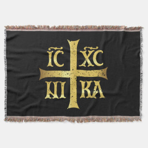 IC XC NIKA JESUS CHRIST CONQUERS THROW BLANKET