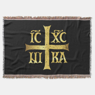 IC XC NIKA JESUS CHRIST CONQUERS THROW BLANKET