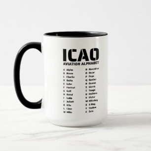 ICAO Aviation Alphabet Chart Mug