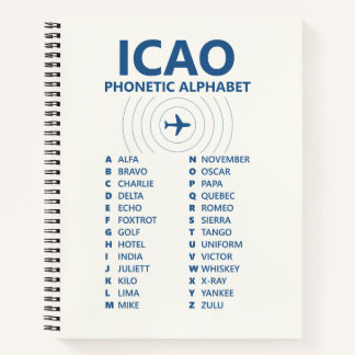 ICAO Spelling Alphabet – Pilot Lined Notebook