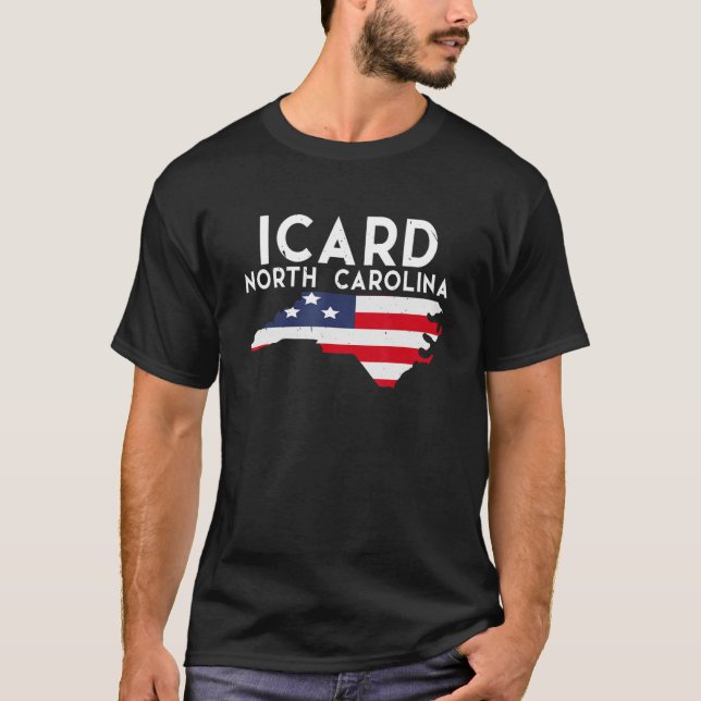 Icard North Carolina USA State America Travel T-Shirt (Front)