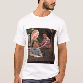 iCarly Gibby hitting spencer with a stop sign T-Shirt