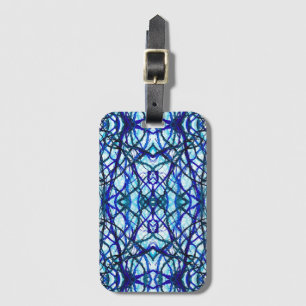 Icarus Blue Abstract Alcohol Ink Art Luggage Tag