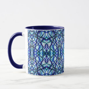 Icarus Blue Abstract Alcohol Ink Art Mug