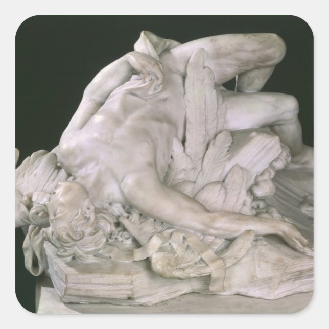 Icarus Falling, 1743 Square Sticker (Front)