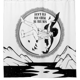 ICARUS MOUNTAIN SUIT 1000 lower Shower Curtain
