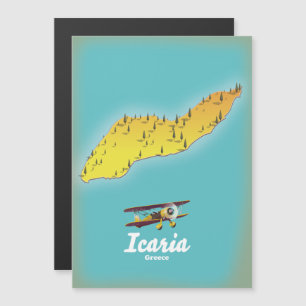 Icasia Greece travel poster.