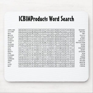 ICBIMProducts Word Search Mouse Mat