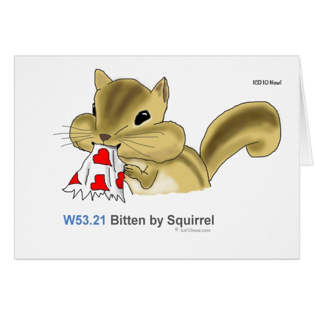 ICD-10: W53.21 Bitten by squirrel (Front Horizontal)
