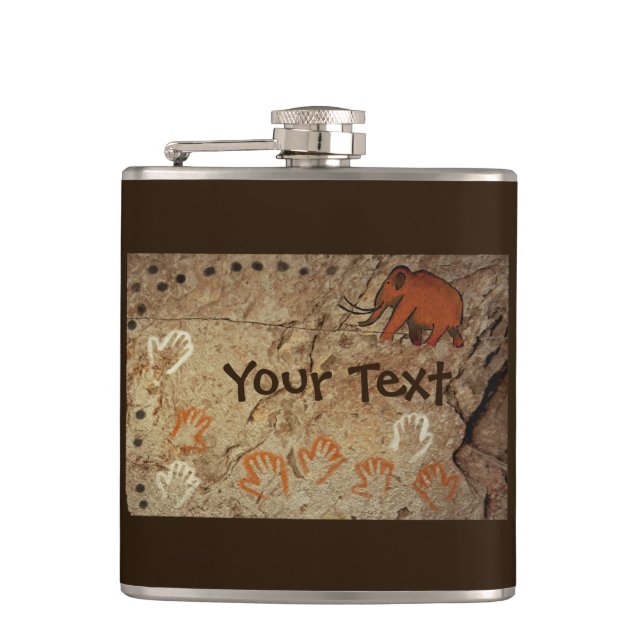 Ice Age Cave Art Hip Flask (Front)