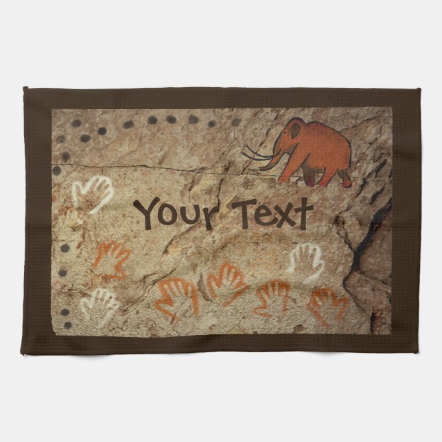 Ice Age Cave Art Tea Towel (Horizontal)